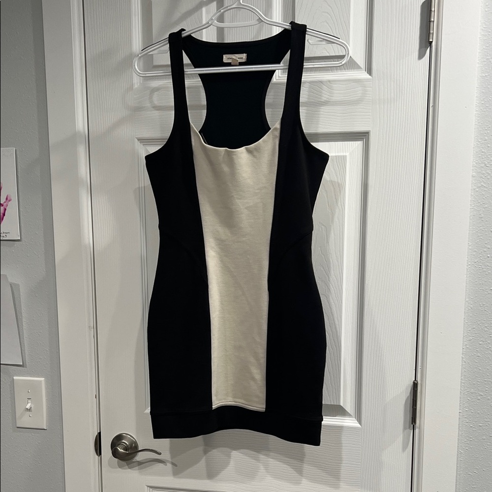 Urban Outfitters Black & Cream Bodycon Tank Dress